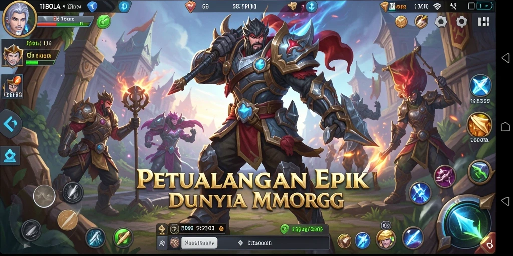 Tangkapan layar gameplay 11BOLA yang menampilkan aksi pertempuran epik.