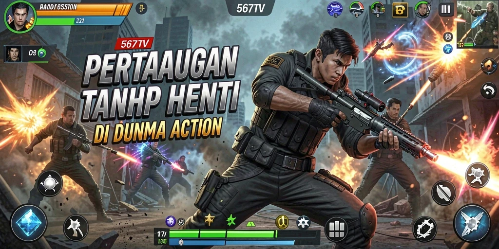 Tampilan gameplay seru di 567TV dengan aksi bertarung yang intens.