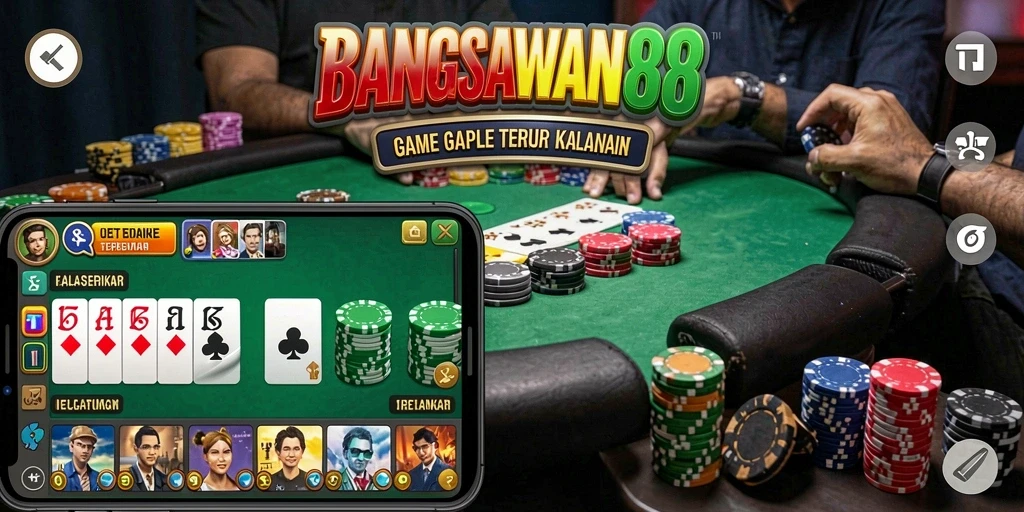 Screenshot gameplay Gaple yang seru dan interaktif.