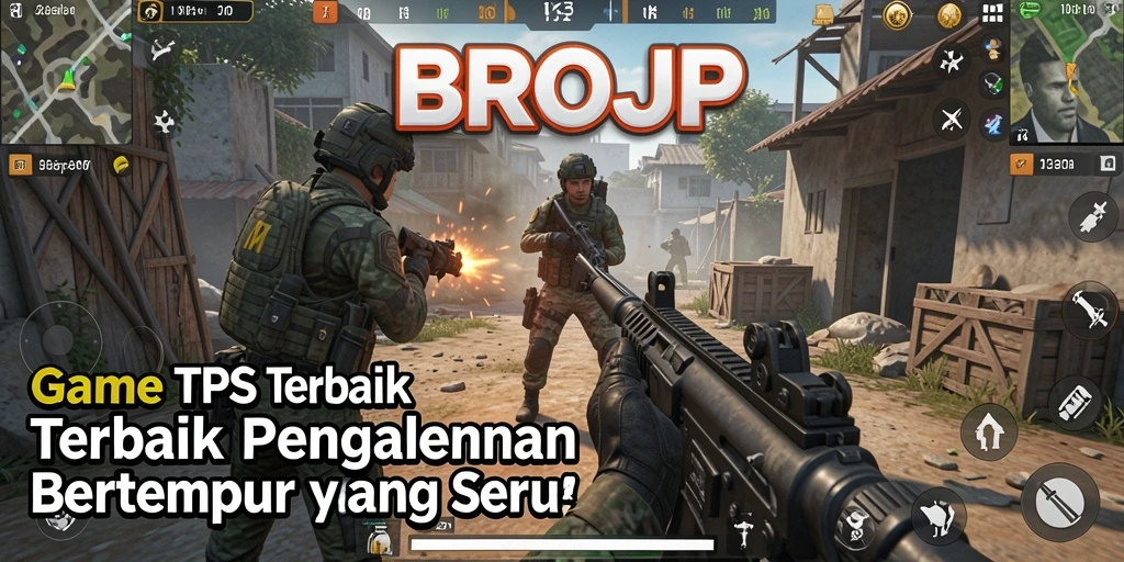 Screenshot tampilan gameplay seru dari BROJP, menampilkan aksi TPS yang mendebarkan.