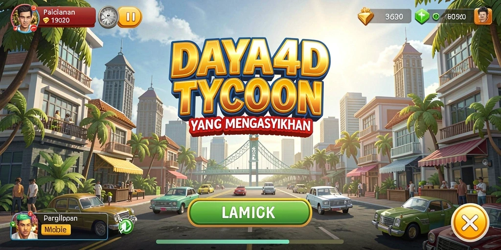Tampilan menarik dari gameplay Tycoon dalam DAYA4D.