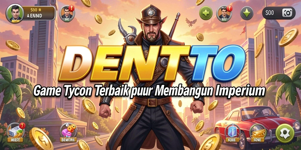 Screenshot gameplay DENTOTO menunjukkan keseruan dalam membangun bisnis Tycoon.