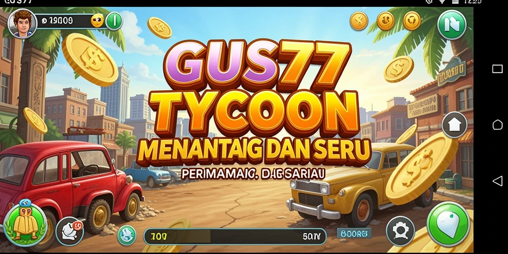 Screenshot menunjukkan gameplay seru dalam membangun bisnis Tycoon.