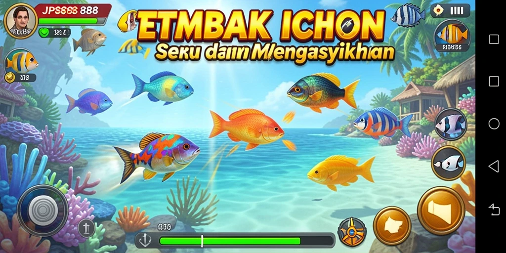 Tampilan gameplay seru Tembak Ikan di JPS888.