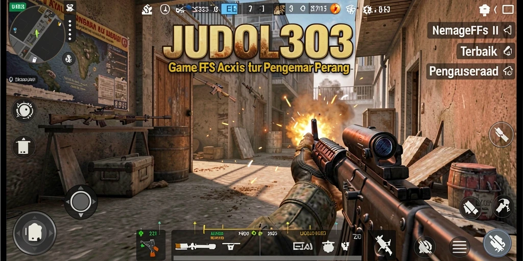 Tangkapan layar gameplay menegangkan dalam JUDOL303 dengan aksi tembak-menembak intens.