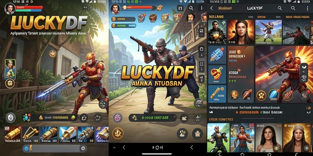 Tampilan antarmuka aplikasi LUCKYDF yang user-friendly dan berfungsi maksimal.