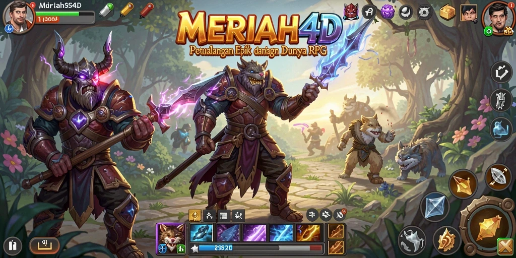 Screenshot gameplay <strong>MERIAH4D</strong> menampilkan pertarungan seru yang mendebarkan.