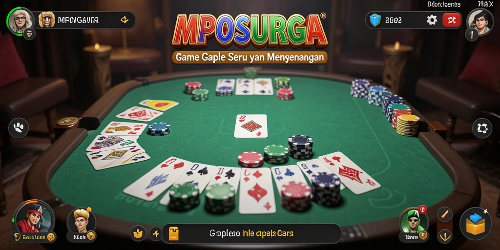 Tampilan menarik dari gameplay Gaple di MPOSURGA.