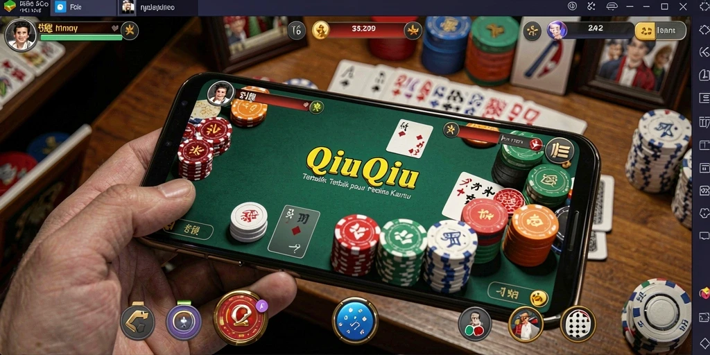 Tampilan gameplay seru dalam permainan QiuQiu T6.