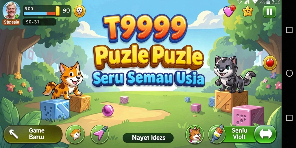 Gameplay T9999 yang seru dalam memecahkan teka-teki.