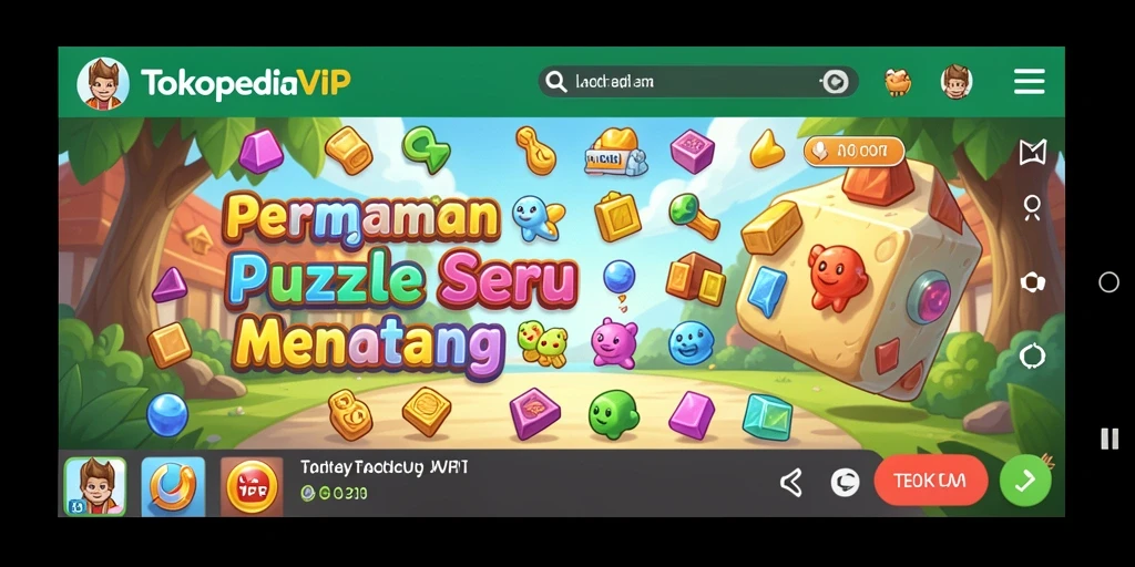 Tampilan gameplay seru dan menantang di TOKOPEDIAVIP.