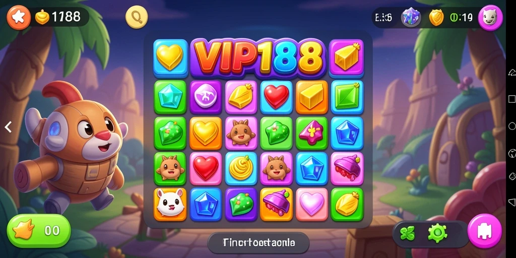 Tampilan gameplay seru dari VIP188 yang penuh warna.