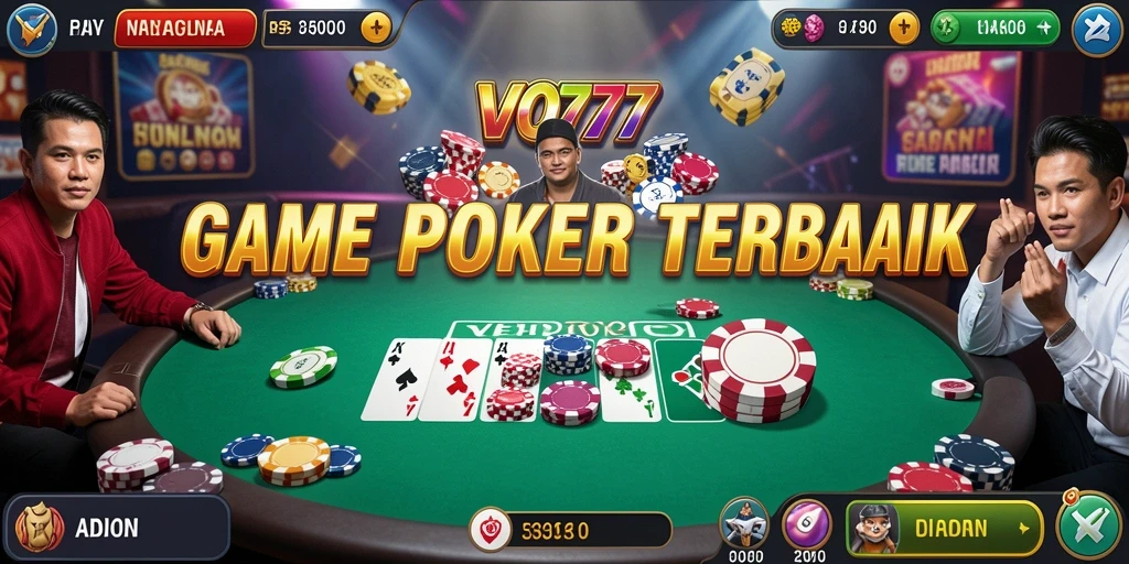 Tangkapan layar VO777 yang menampilkan pengalaman bermain poker yang mendebarkan.