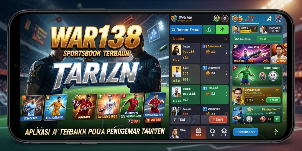 Screenshot utama WAR138 menampilkan antarmuka sportsbook yang interaktif.
