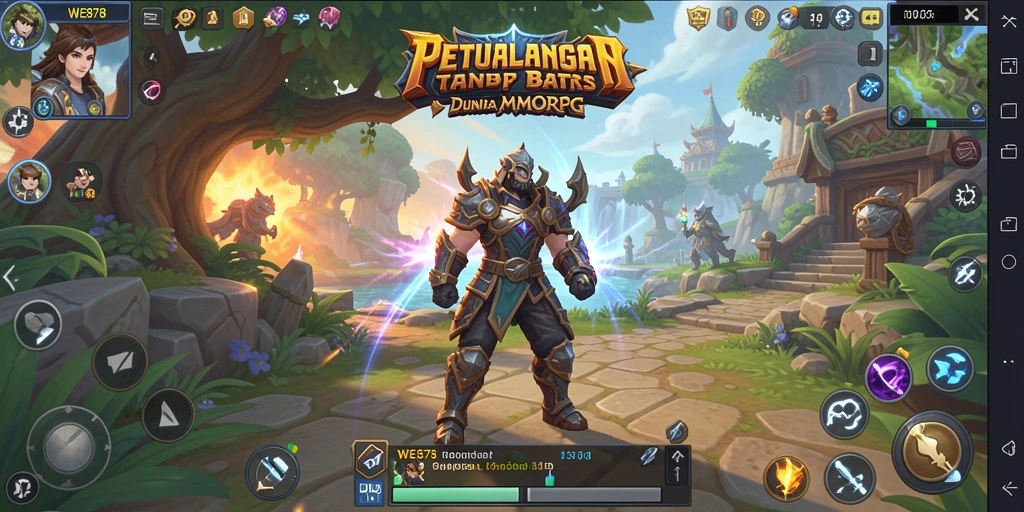 Tampilan gameplay WE878 dalam dunia MMORPG yang penuh petualangan.