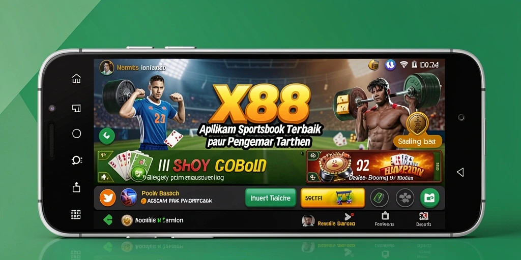Tampilan gameplay Sportsbook yang menarik di aplikasi X88.
